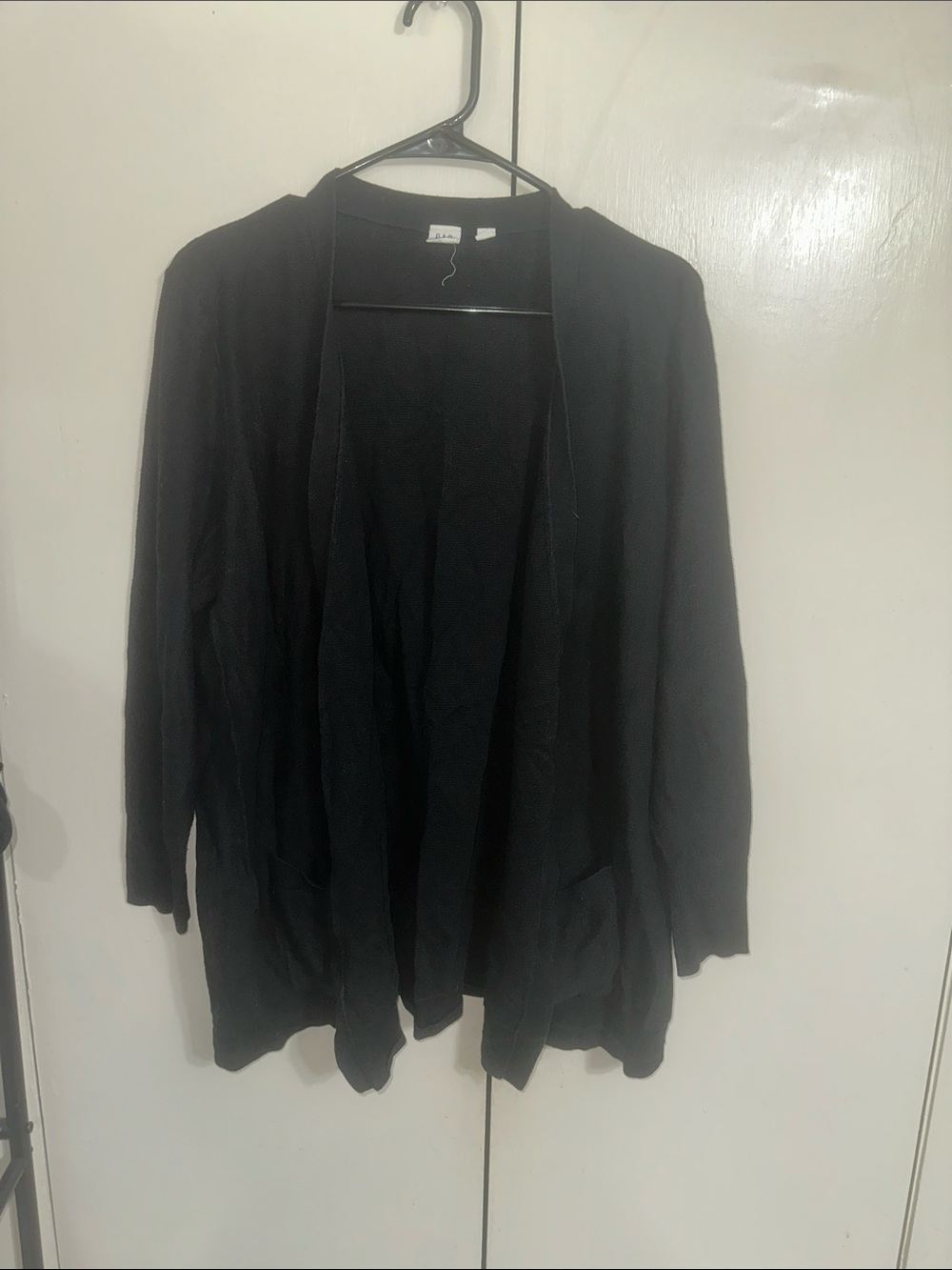 GAP Black Open-Front Draped Cardigan